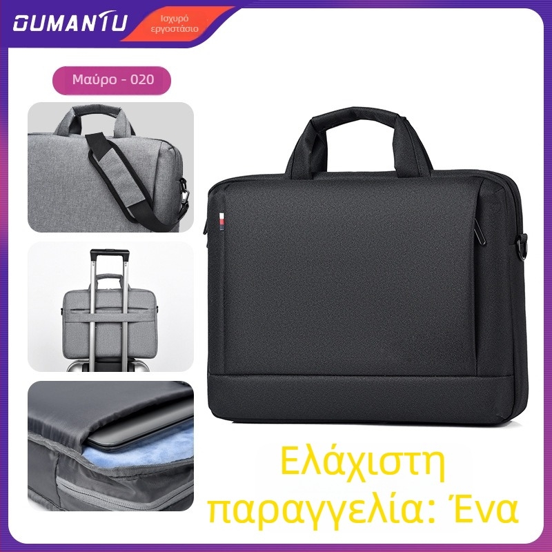 Τσάντα για φορητό υπολογιστή από Oxford ύφασμα, αδιάβροχη, κλείσιμο με φερμουάρ, επενδυμένη θήκη φορητού, εσωτερικές θήκες για κινητό και ταυτότητα