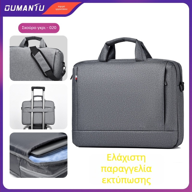 Τσάντα για φορητό υπολογιστή από Oxford ύφασμα, αδιάβροχη, κλείσιμο με φερμουάρ, επενδυμένη θήκη φορητού, εσωτερικές θήκες για κινητό και ταυτότητα