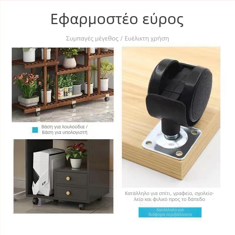 1,5-ιντσών τροχός με φρένο για τραπεζάκι καφέ και γραφείο υπολογιστών