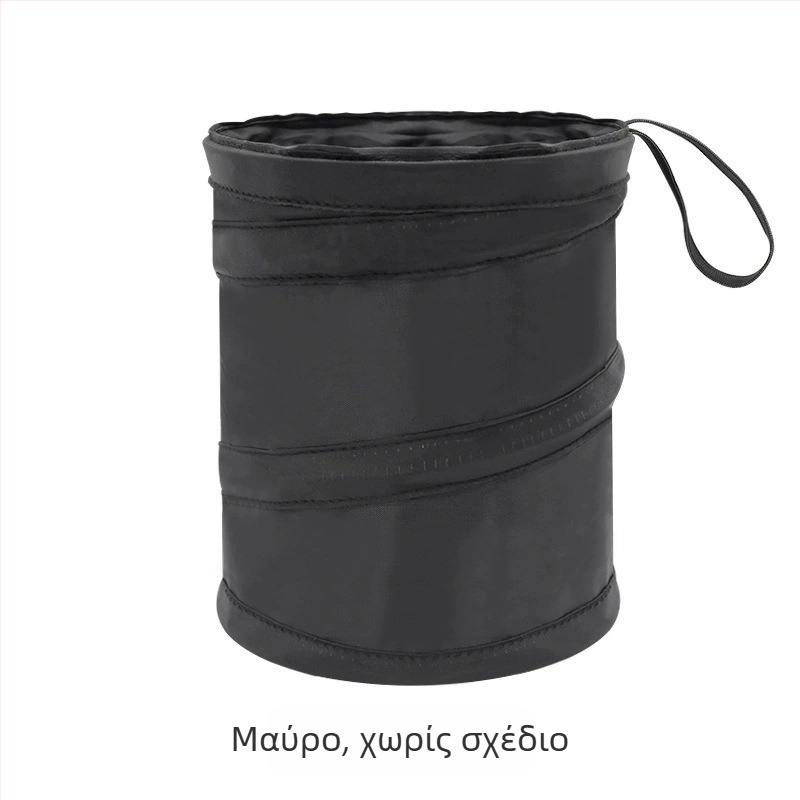Πτυσσόμενος κρεμάτός κάδος απορριμμάτων αυτοκινήτου και οργανωτής αποθήκευσης, αδιάβροχο ύφασμα Oxford, με χερούλι, για τοποθέτηση στο κέντρο του καθίσματος