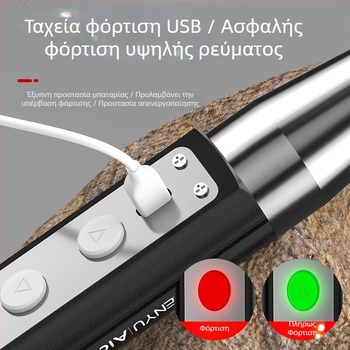 Φακός χειρός για αναγνώριση νεφρίτη με UV φως 365 nm, τέσσερις πηγές φωτός, φορητός, εξωτερική χρήση