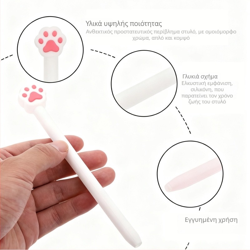 Θήκη προστασίας Apple Pencil 2ης γενιάς - μαλακό σιλικόνη, καπάκι άκρου με καρτούν, προσαρμοσμένες εικονογραφήσεις, για iPad 2