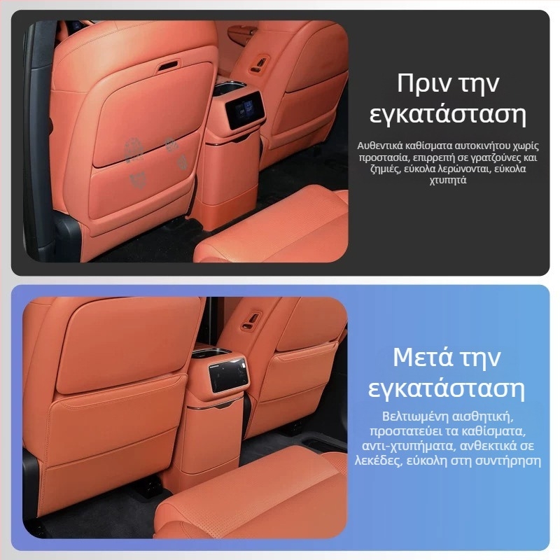 Οπισθινό κάλυμμα προστασίας πίσω καθίσματος από κλωτσιές για Lynk & Co 900 – δέρμα μικροϊνών, μάρκα Special, κωδικός LK900ft, απλό στυλ