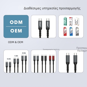 Καλώδιο USB-C για μεταφορά δεδομένων και φόρτιση USB 3.2 Gen 2 — ταχύτητα έως 1000 MB/s, μέγιστη ισχύς 100 W, μέγ. ρεύμα 5 A, μήκος 0.5–5 m