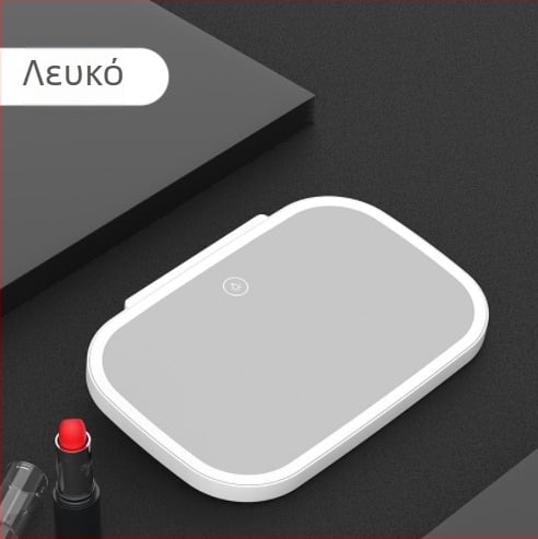 LED καθρεφτάκι μακιγιάζ αυτοκινήτου με φως, έλεγχος αφής, εγκατάσταση clip-on, καθολική συμβατότητα, ABS + HD γυαλί