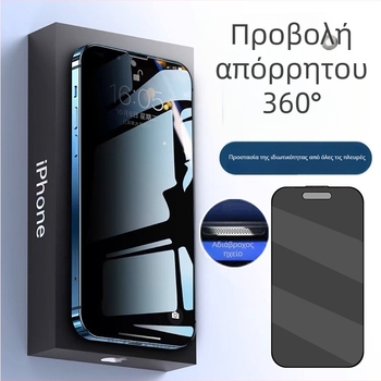 Προστατευτικό οθόνης από κρυστάλλινο γυαλί με προστασία ιδιωτικότητας για Apple iPhone — εμπρόσθιος προστατευτικός φιλμ