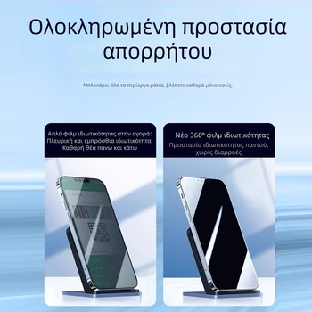 Προστατευτικό οθόνης από κρυστάλλινο γυαλί με προστασία ιδιωτικότητας για Apple iPhone — εμπρόσθιος προστατευτικός φιλμ