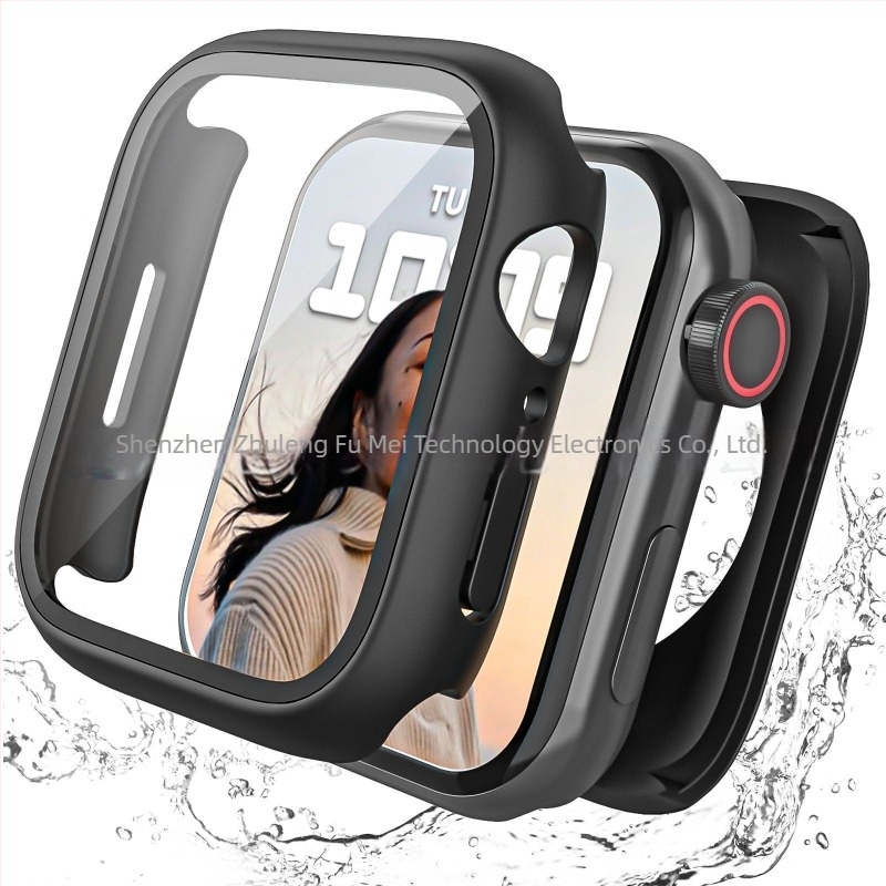 Αδιάβροχη θήκη Apple Watch με ολοκληρωμένο φιλμ οθόνης, πλήρως κλειστή προστατευτική θήκη για iWatch11, υλικό PC