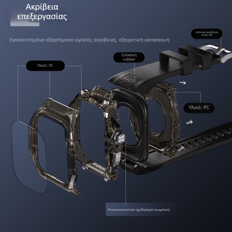 Θήκη προστασίας Apple Watch – αδιάβροχη, TPU+PC υλικό, προσαρμοσμένος σχεδιασμός, συμβατή με Watch4