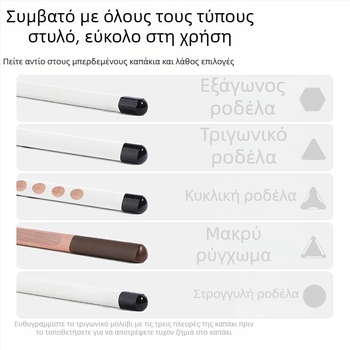 Casimir Καπάκι για Μολύβι και Θήκη Μολυβιού, Διαφανής Προστατευτικός Κάλυμμα, Μεταλλικό • Για μαθητές Δημοτικού και αρχάριους νηπιαγωγείου