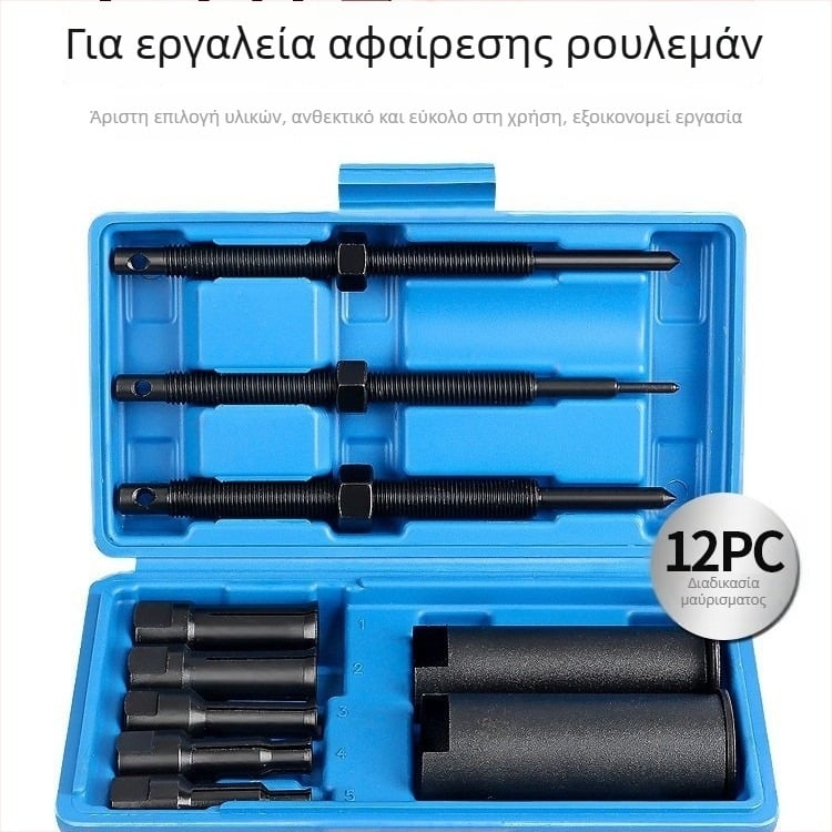 Σετ 12 τεμαχίων εργαλείων αφαίρεσης ρουλεμάν με εσωτερική οπή για μοτοσικλέτες και ποδήλατα | χάλυβας άνθρακα, κατάλληλο για αυτοκινητιστικές και οικιακές επισκευές