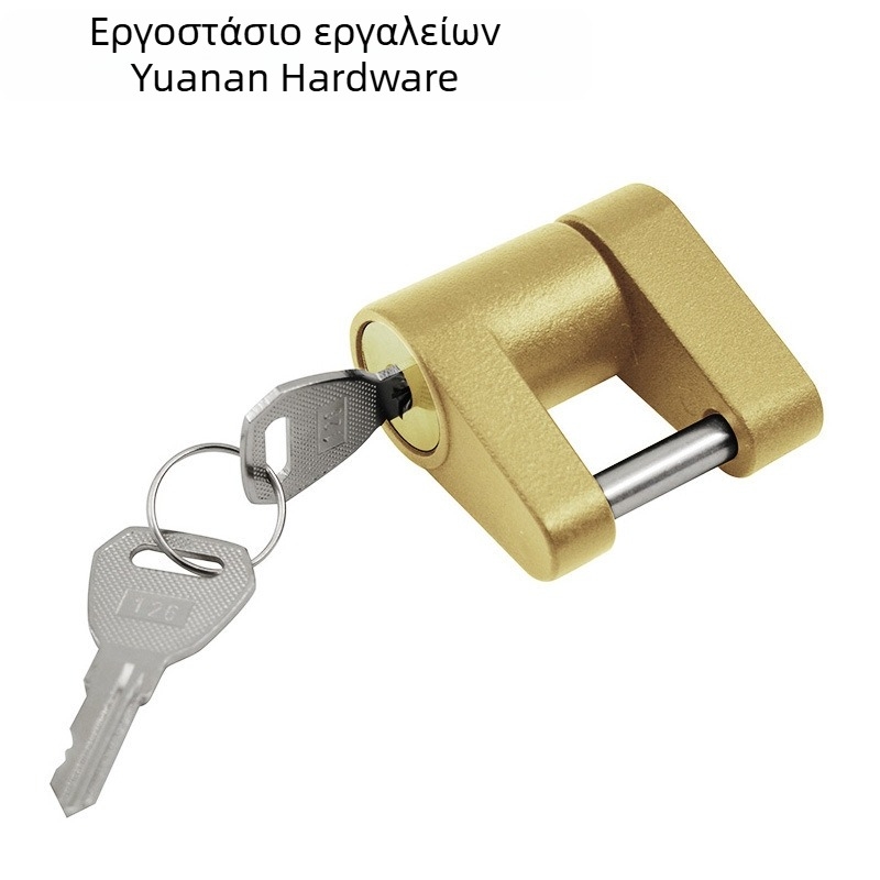 Κλειδαριά ρυμούλκας κατά κλοπής, από ατσάλι, μοντέλο 5006, κύλινδρος από χαλκό, συμβατή με διάφορα μοντέλα ρυμουλκούμενων