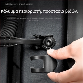 Κάλυμμα κλειδαριάς πόρτας για Model 3/Y, υλικό TPE, XT007, με εκτυπωμένο λογότυπο