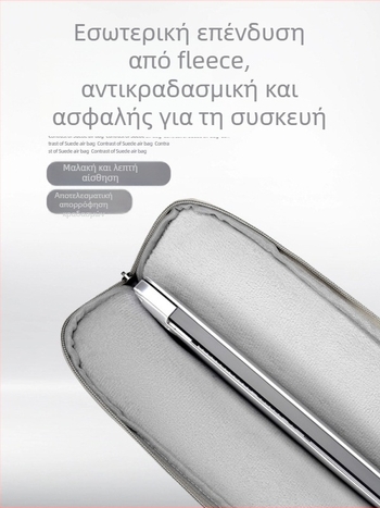 Τσάντα φορητού υπολογιστή με επένδυση PU, προστατευτική θήκη 15 ιντσών (MacBook, Huawei, Asus)