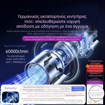 Ασύρματος μίνι σκουπάκι αυτοκινήτου με ισχυρή αναρρόφηση, φορητό για αυτοκίνητο και σπίτι, επαναφορτιζόμενος.