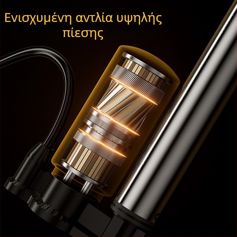 Χειροκίνητη αντλία ποδηλάτου, μοντέλο DL880016, πίεση αέρα 0–160, βάρος 0,43 кг, συμβατική αντλία