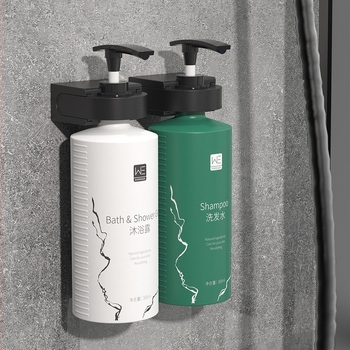 Δοχείο σαπουνιού μπάνιου με μαγνητική πρόσφυση, τοποθετούμενο στον τοίχο, για σαμπουάν, αφρόλουτρο και υγρό σαπούνι — ABS πλαστικό, 50 g, χειροκίνητη λειτουργία, μοντέρνο μινιμαλιστικό στυλ