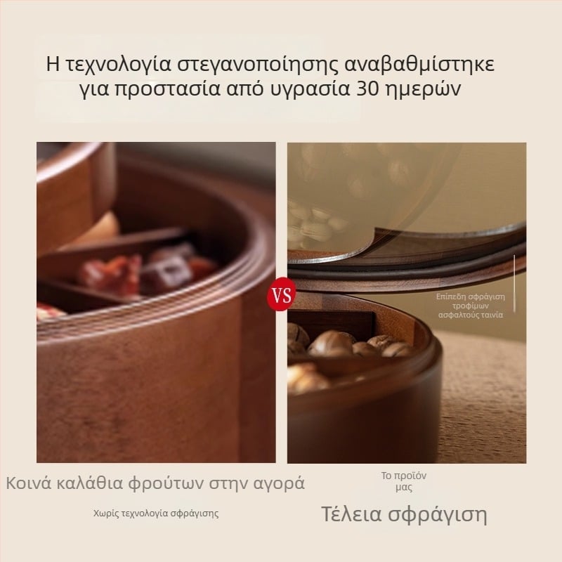 Ξύλινο πιάτο φρούτων – Jumao, Απλό στυλ, Κυκλοφορία 2025