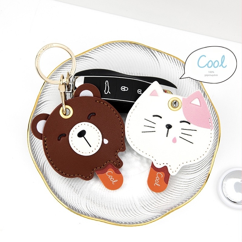 Δερμάτινη θήκη κάρτας πρόσβασης με μπρελόκ, IP αδειοδοτημένο Octopus, στυλ Lovable Wind