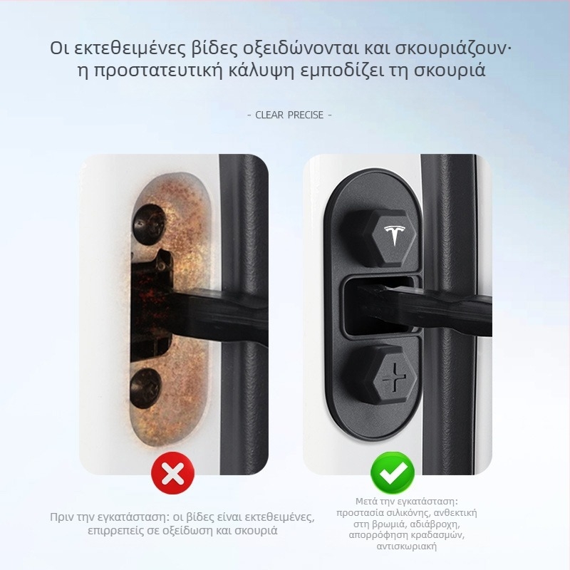 Σιλικόνη προστατευτική κάλυμμα περιοριστή πόρτας για Tesla Model 3, Model Y και Model X — αντιδιαβρωτικό, διαθέσιμη εξατομίκευση