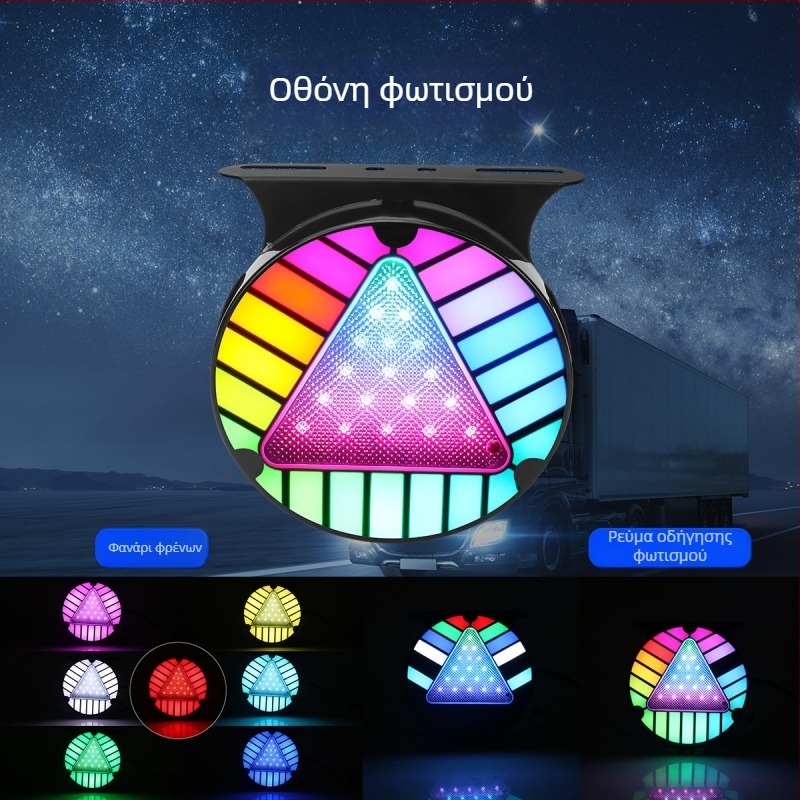 LED πίσω φως για αυτοκίνητα και φορτηγά, μοντέλο Devil's Eye πολυχρωμο πιλοτικό φως, ισχύς 4W, τάση 12–24V, καθολική συμβατότητα