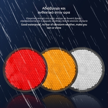 LED κυκλικός ανακλαστήρας για μοτοσικλέτα, αδιάβροχος, 12V, 1,5W, διάρκεια ζωής 50.000 ωρών
