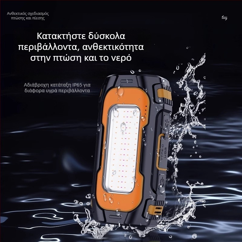 X103 Φορητό Φως Εργασίας: Διπλό Μαγνητικό, Διπλό LED Φως, Μεγάλης Ισχύος Μπαταρία, Αυτονομία 100 Ωρών, Επισκευή Σκηνής