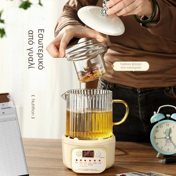 Κανάτα Υγείας με σώμα από βοριοσιλικό γυαλί, 380V, 1000W, έλεγχος με κουμπί, κατάλληλη για 6+ ατόμων