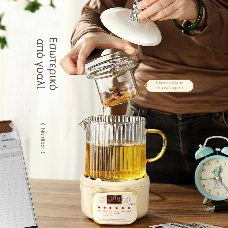 Κανάτα Υγείας με σώμα από βοριοσιλικό γυαλί, 380V, 1000W, έλεγχος με κουμπί, κατάλληλη για 6+ ατόμων