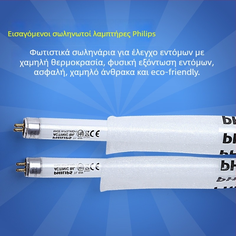 LED Κολλητική Παγίδα Μύγας για Εστιατόρια, Παγίδα Εντόμων με Κόλλα, Μη Τοξικό, Βιομηχανικό Στυλ