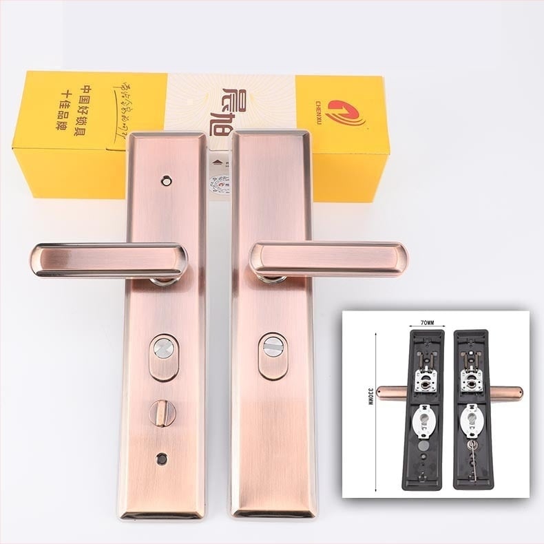 Χερούλι πόρτας ασφαλείας, διπλό τράβηγμα, με σίδηρο, ED002A-2, Chenxu, Νέο κινεζικό στυλ, Μοντέρνος μινιμαλισμός