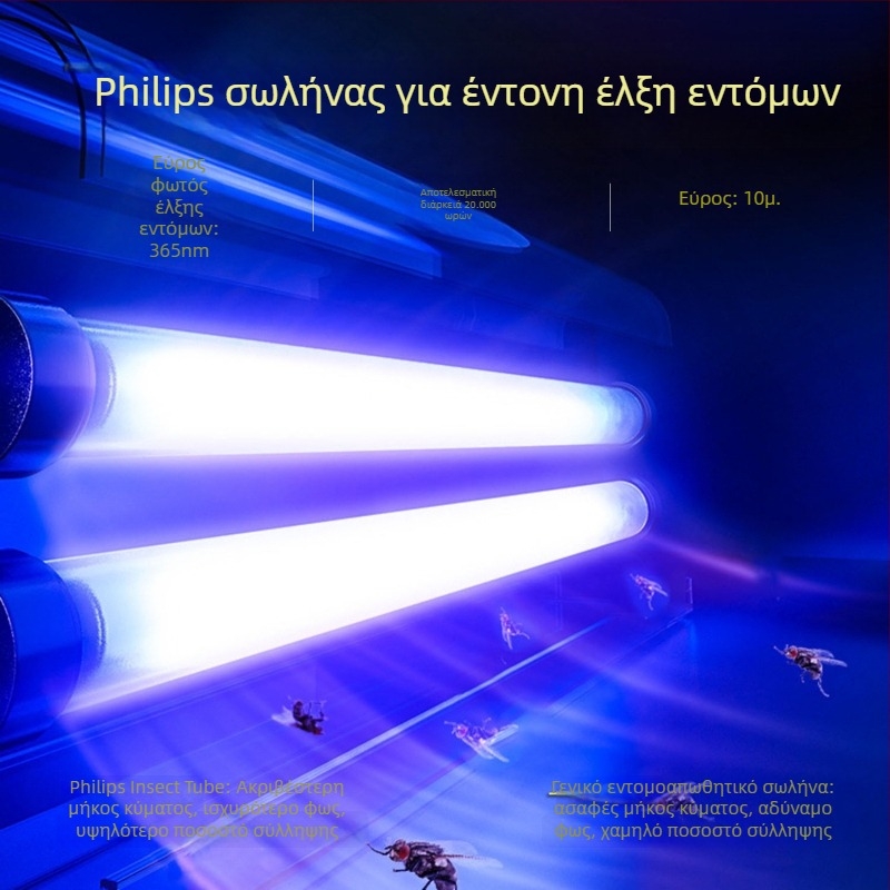 Επαγγελματικός λαμπτήρας εξόντωσης κουνουπιών με επαγωγή για εμπορικές κουζίνες, UV φως, ηλεκτροπληξία, περίβλημα από κράμα, 5,7 kg, κάλυψη 61㎡+