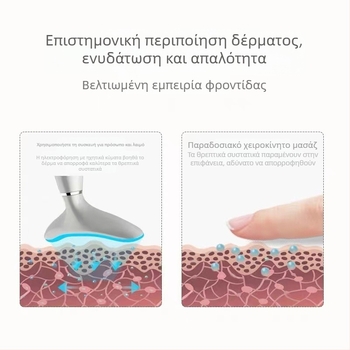 Yeahsmile Συσκευή φροντίδας προσώπου και λαιμού – φορητή για οικιακή χρήση, μασάζ και ανύψωση, μπαταρία 300–500mAh, δόνηση και θερμοθεραπεία, IPX0