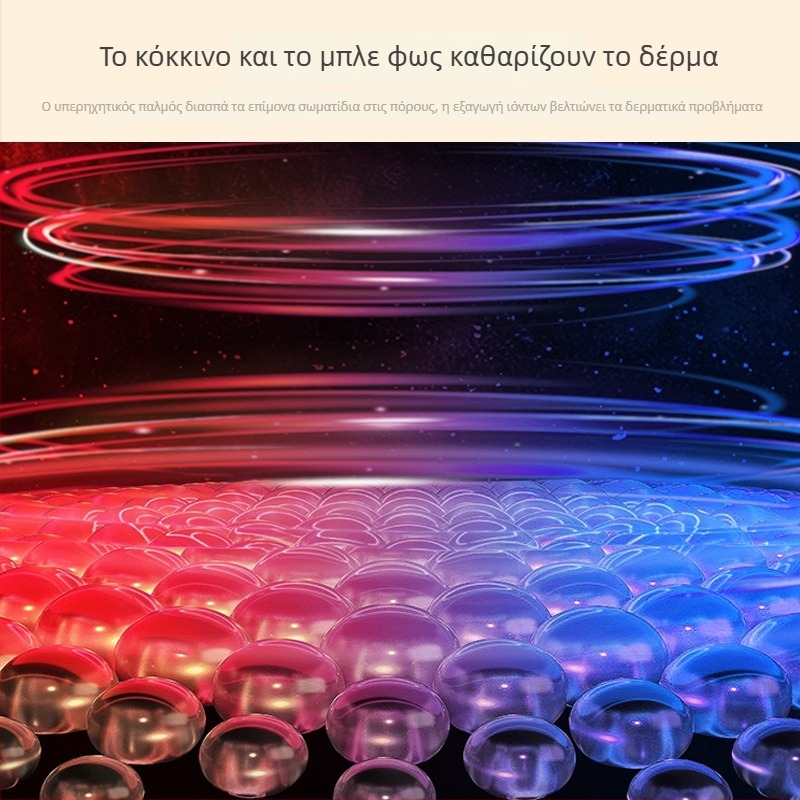 Οικιακή LED συσκευή προσώπου για ανύψωση και μασάζ με δόνηση θέρμανσης και τεχνολογία κολλαγόνου, λεύκανση και ανάπλαση δέρματος, IPX7 αδιάβροχο, ενσωματωμένη μπαταρία 1200-2000 mAh