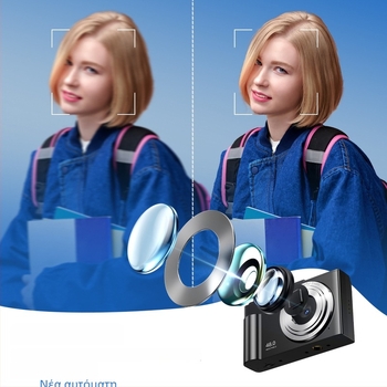 DC01 Selfie Κάμερα: 8MP CMOS αισθητήρας, 16x οπτικό ζουμ, 2,3" HD LCD, περισκοπικός φακός, πλήρως χειροκίνητη λειτουργία