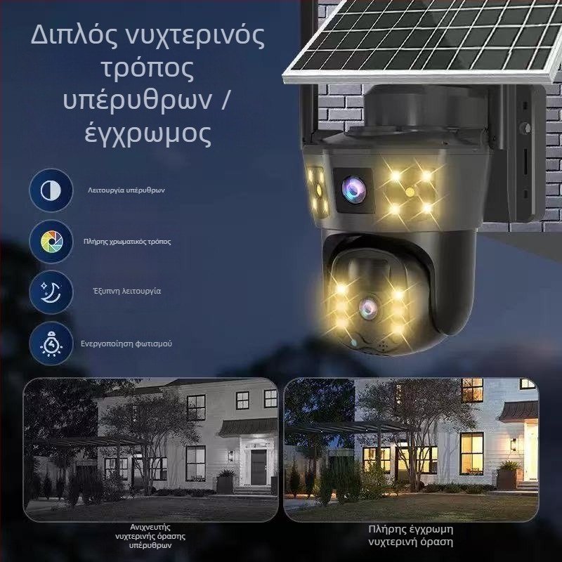 Κάμερα επιτήρησης εσωτερικού/εξωτερικού χώρου, κάλυψη 360°, ελάχιστη φωτεινότητα 0.00001 lx, αισθητήρας 1/3-ίντσας, εύρος -10…60°C