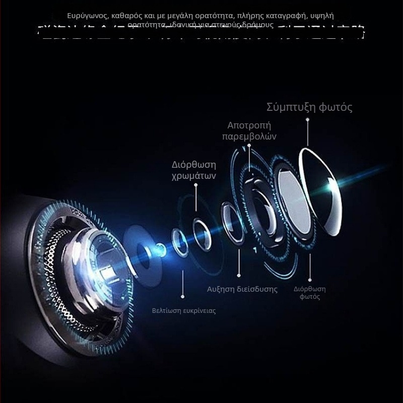 Κάμερα οδήγησης αυτοκινήτου με 360° πανοραμικό πεδίο, νυχτερινή όραση, κάμερες μπροστά/πίσω/αριστερά/δεξιά, 1080p, μνήμη 1,5GB, χωρίς οθόνη