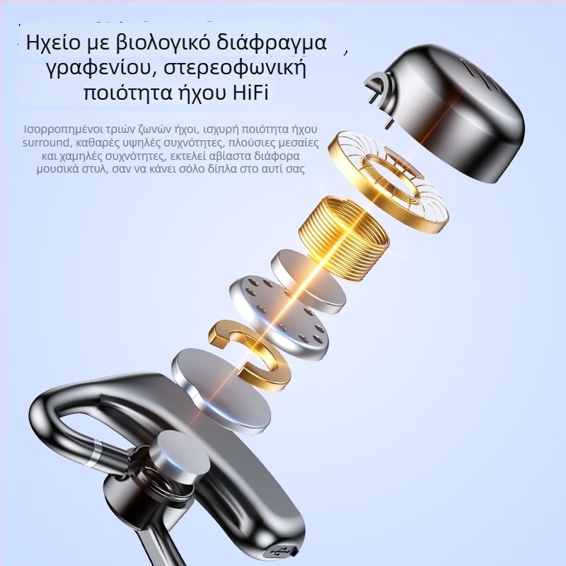 V600 Bluetooth ακουστικό με κράτημα για το αυτί, μονοφωνικό, μη ενδορινικό, ψηφιακή οθόνη, για αθλητισμό, επιχειρήσεις και αυτοκίνητο