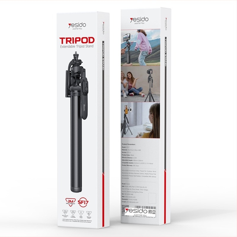 Σέλφι στικ τρίποδο για εξωτερική ζωντανή μετάδοση - καθολική συμβατότητα με iOS συσκευές και κάμερες - αλουμινένιο κράμα, τηλεσκοπικός σωλήνας