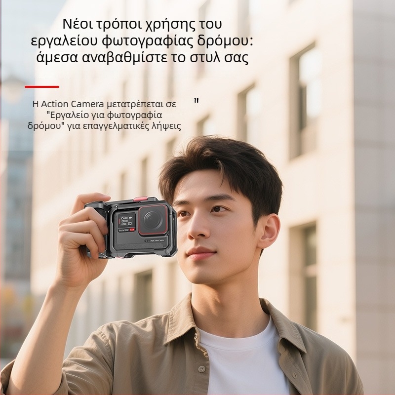Κάμερα Κέις Insta360 Ace Pro2 με προστασία από πτώσεις και λαβή κλείστρου | Υλικό: Αλουμινίου κράμα + σιλικόνη | Μοντέλο: Ace03