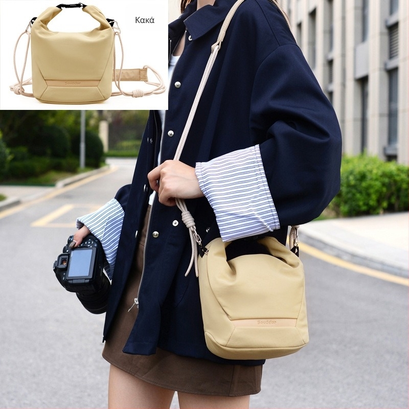 Τσάντα φωτογραφικής μηχανής ώμου και crossbody για SLR και mirrorless, αδιάβροχο νάιλον, unisex, αστικός μινιμαλισμός.