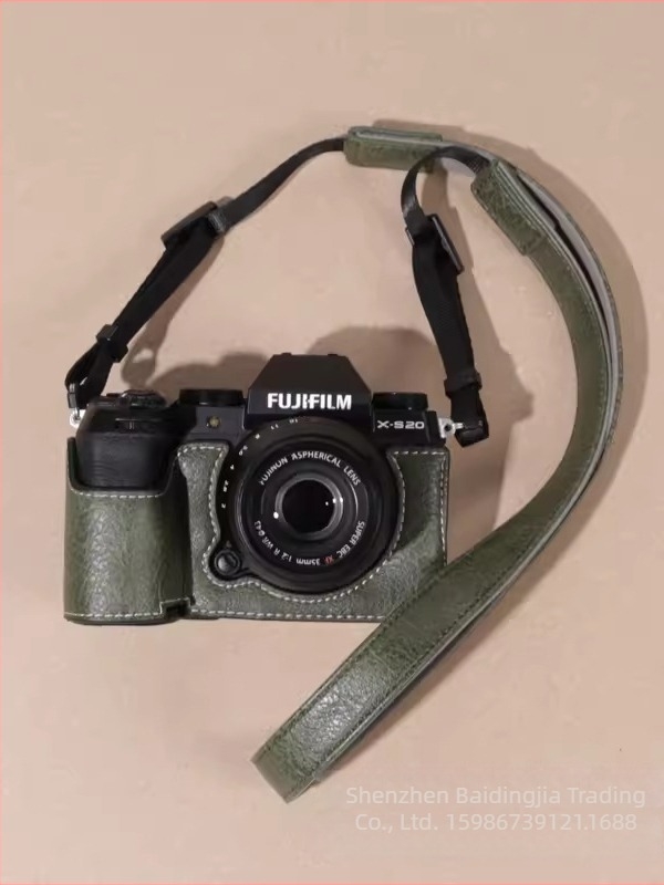 Τσάντα Ψηφιακής Μηχανής Fuji XS20 (mirrorless) – PU Δέρμα, Ώμου Στυλ, Ρετρό Μισό Σετ, Φορητή Φωτογραφική Τσάντα
