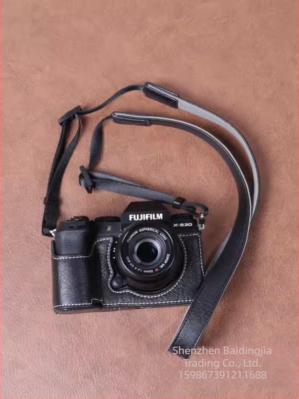 Τσάντα Ψηφιακής Μηχανής Fuji XS20 (mirrorless) – PU Δέρμα, Ώμου Στυλ, Ρετρό Μισό Σετ, Φορητή Φωτογραφική Τσάντα