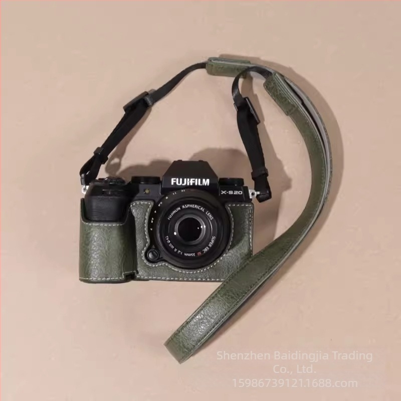 Τσάντα Ψηφιακής Μηχανής Fuji XS20 (mirrorless) – PU Δέρμα, Ώμου Στυλ, Ρετρό Μισό Σετ, Φορητή Φωτογραφική Τσάντα