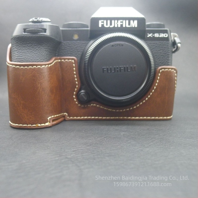 Τσάντα Ψηφιακής Μηχανής Fuji XS20 (mirrorless) – PU Δέρμα, Ώμου Στυλ, Ρετρό Μισό Σετ, Φορητή Φωτογραφική Τσάντα