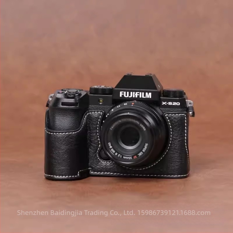 Τσάντα Ψηφιακής Μηχανής Fuji XS20 (mirrorless) – PU Δέρμα, Ώμου Στυλ, Ρετρό Μισό Σετ, Φορητή Φωτογραφική Τσάντα
