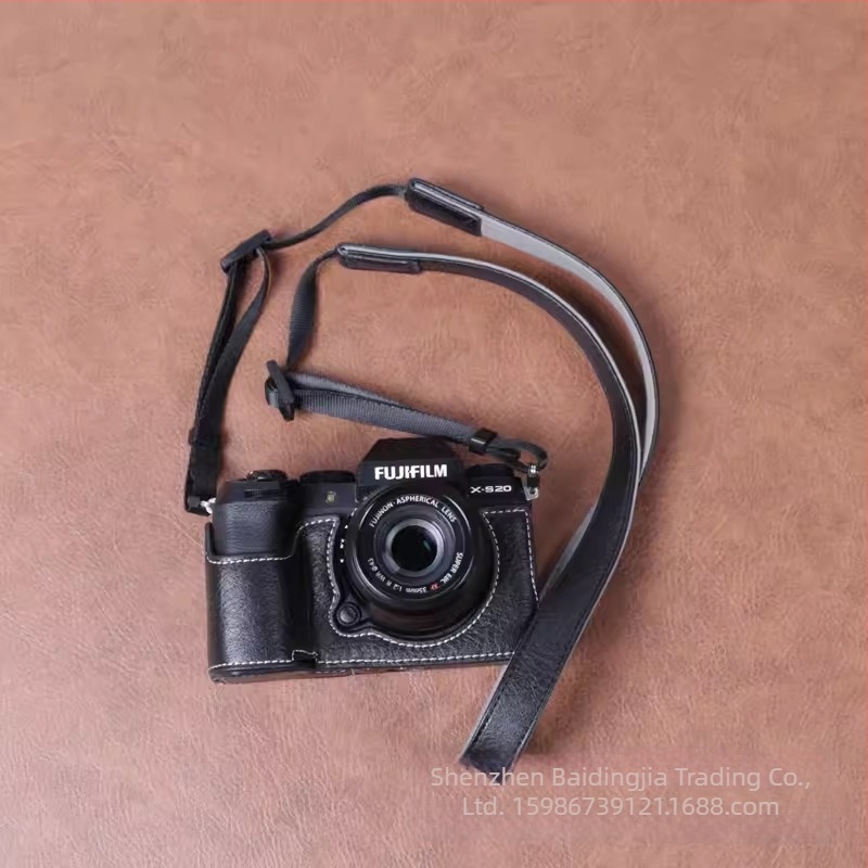 Τσάντα Ψηφιακής Μηχανής Fuji XS20 (mirrorless) – PU Δέρμα, Ώμου Στυλ, Ρετρό Μισό Σετ, Φορητή Φωτογραφική Τσάντα