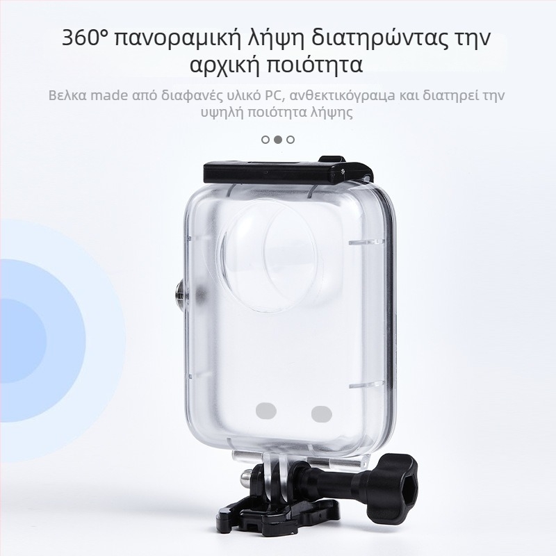 Κέλυφος αδιάβροχο για DJI Osmo 360 Πανόραμα Κάμερα | Υλικό: PC + Θραυστό Γυαλί, Διαφανές PC + Σώμα από 316 Ανοξείδωτο Ατσάλι, Προσαρμογή Λογότυπου, Συμβατό με Osmo 360