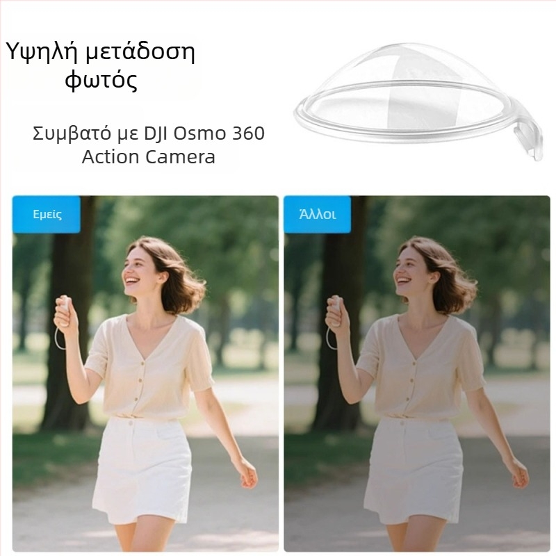 Σετ προστατευτικού φακού για DJI Osmo 360 (Μοντέλο: O360 accessories; Περιλαμβάνει: 2 προστατευτικοί φακοί, 2 βαμβακερά μαξιλάρια)