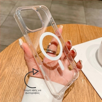 Θήκη για iPhone 16 Pro με AI αφής κουμπί και μαγνητική πρόσφυση MagSafe (Υλικά: ακρυλικό + TPU; μαγνητικό δαχτυλίδι; AI κουμπιά αφής; MagSafe συμβατό; Anti-scratch)